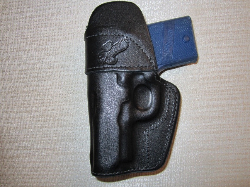 IWB Fits Sig P938 right hand leather holster WITH SWEAT SHIELD 