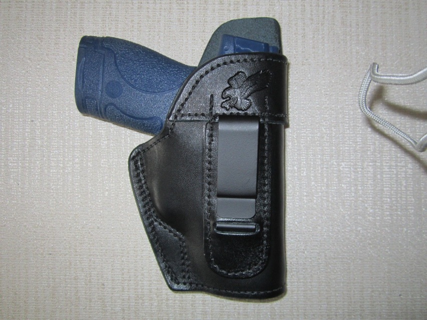 S&W M&P Shield No Laser 9mm or 40 cal IWB Dual Snap Holster R/H Brown