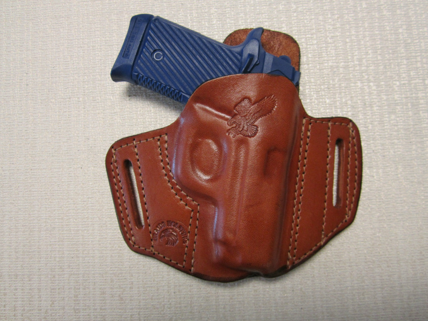 Braids Holsters LEFT HAND brown leather wallet & pocket holster choose gun 