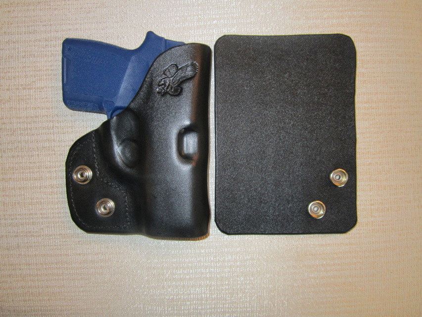 Fits Sig Sauer P290 formed BROWN leather wallet & pocket holster right hand 